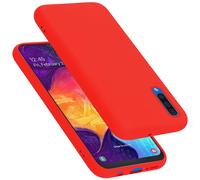 cadorabo Coque Compatible avec Samsung Galaxy A50 4G / A50s / A30s, Étui Housse en Silicone- Coque pour Galaxy A50 4G / A50s / A30s- Protection Antichoc, Anti-Empreintes- TPU Housse - Mat Liquid Red