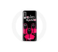 Coque pour Samsung Galaxy A50 Squid Game Masques carré Triangle et Cercle