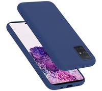 cadorabo Coque Compatible avec Samsung Galaxy A51 5G, Étui Housse en Silicone- Coque pour Galaxy A51 5G- Protection Antichoc, Anti-Empreintes- TPU Housse de Protection - Mat Liquid Blue