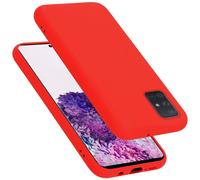 cadorabo Coque Compatible avec Samsung Galaxy A51 5G, Étui Housse en Silicone- Coque pour Galaxy A51 5G- Protection Antichoc, Anti-Empreintes- TPU Housse de Protection - Mat Liquid Red