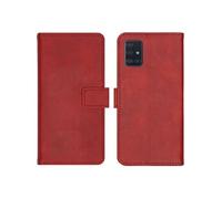 Coque pour Samsung Galaxy A51 Similicuir Rouge