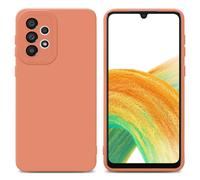 cadorabo Housse Compatible avec Samsung Galaxy A52 (4G / 5G) / A52s en Fluid Orange Clair - Étui de Protection en Silicone TPU Flexible