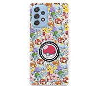 Coque pour Samsung Galaxy A52 5G - A52S 5G Pokemon Officiel Motif Sticker Poké Ball pour protéger votre téléphone portable Coque en silicone souple avec licence officielle Pokémon