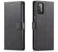 Coque pour Samsung Galaxy A52 5G - MARQUE - Ultra-Mince - Cuir - 3 emplacements cartes - Noir