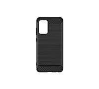 Coque pour Samsung Galaxy A52 A52 5G et A52S Souple Coins Renforcés Carbone Effet Brossé Noir