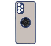Coque pour Samsung Galaxy A52 et A52s Bi-matière Bague Métallique Fonction Support Bleu