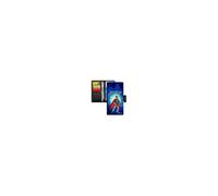 Coque pour Samsung Galaxy A52S rabat portefeuille super geek bleu jeux video original console flip case humoristique noir drole play