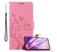cadorabo Housse Compatible avec Samsung Galaxy A53 5G en Rose Floral - Étui de Protection au Design Floral avec Fermeture magnétique, Fonction de Support et emplacements pour Cartes