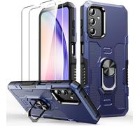 - Coque Pour Samsung Galaxy A54 5g Case, [2x Verre Trempé] [Support Rotatif Stéréo] [Militaire Rigide Pc+Silicone Tpu Bumper] Housse Étuis De Protection Coque Armure Antichoc - Bleu