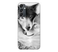 Coque Pour Samsung Galaxy A54 Le Loup Et La Louve Animal Noir Et Blonc Maniacase