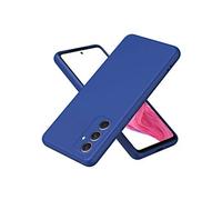 Coque pour Samsung Galaxy A55 5G - housse etui silicone gel fine + verre trempe - BLEU FONCE -