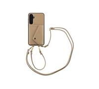 Selencia Coque de télephone Sera avec cordon et porte-cartes enveloppe pour Samsung Galaxy A55 - Taupe