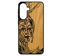 Coque Pour Samsung Galaxy A56 5g Bois Silicone Femme Dessin Mobile Gris Ethnique Portable Azteque Colore Animaux Princesse Etui Tatouage