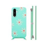 Coque pour Samsung Galaxy A56 (5G),Samsung Galaxy A36 en silicone Vert Flower Disbronzerce