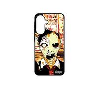 Coque pour Samsung galaxy A56 5G silicone zombie telephone dessin halloween Orange ruine mort vivant garcon revenant noir portable gore