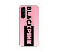 Coque - Maniacase - Samsung Galaxy A56 - Silicone - Souple - Noir avec logo Blackpink