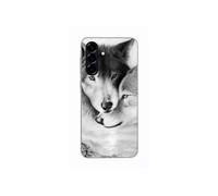Coque Pour Samsung Galaxy A56 Le loup et la louve Animal noir et blonc