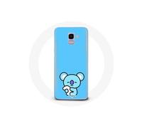 Coque pour Samsung Galaxy A6 2018 Bangtan BTS BT21 Koya RM Fond Bleu