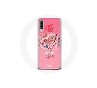 Coque pour Samsung Galaxy A70 TWICE Logo Rouge Affiche What Is Love