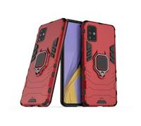 Coque pour Samsung Galaxy A71 Housse Antichoc avec Anneau Rotatif Aimant Etui Magnétique Rigide Dure Armure Bague Support Armure Renforcée (Samsung Galaxy A71, Rouge)