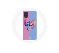 Coque pour Samsung Galaxy A71 Stitch et angel bleu rose