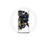 Coque pour Samsung Galaxy A8 2018 Valentino Rossi Pilote de vitesse fond blanc