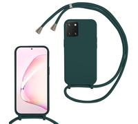 Coque pour Samsung Galaxy A81/M60S/Note 10 Lite avec Cordon de Collier, Coque avec Cordon Étui Silicone TPU Housse, Collier RéglableTéléphone Portable Lanyard Case Samsung A81/Note 10 Lite,Verde