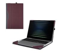 Coque pour Samsung Galaxy Book5/4/3 Pro 360 et Galaxy Book4/3 Pro et Galaxy Book 4/3 Ultra [Ne convient pas au Galaxy Book4/3 360], étui 2 en 1 en cuir PU (rouge vin)