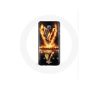 Coque pour Samsung Galaxy Grand Prime Vikings Série Saison 6 logo V Epée de Feu Fond Noir
