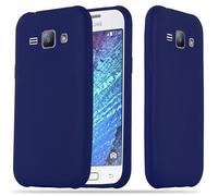 cadorabo Coque pour Samsung Galaxy J1 2015 en Candy Bleu FONCÉ - Housse Protection Souple en Silicone TPU avec Anti-Choc et Anti-Rayures - Ultra Slim Fin Gel Case Cover Bumper