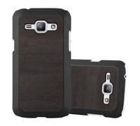 Coque pour Samsung Galaxy J1 2015 Hard Case Étui Rigide Protection Bois Cover