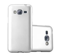 cadorabo Coque pour Samsung Galaxy J3 / J3 DUOS 2016 en Metallic Argent - Housse Protection Souple en Silicone TPU avec Anti-Choc et Anti-Rayures - Ultra Slim Fin Gel Case Cover Bumper