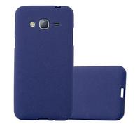 cadorabo Coque pour Samsung Galaxy J3 / J3 DUOS 2016 en Frost Bleu FONCÉ - Housse Protection Souple en Silicone TPU avec Anti-Choc et Anti-Rayures - Ultra Slim Fin Gel Case Cover Bumper