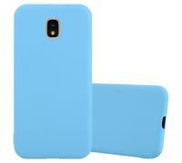 cadorabo Coque Compatible avec Samsung Galaxy J3 2018 en Candy Bleu - Housse Protection Souple en Silicone TPU avec Anti-Choc et Anti-Rayures - Ultra Slim Fin Gel Case Cover Bumper