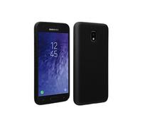 Coque pour Samsung Galaxy J3 2018 Silicone Semi-rigide Mat Finition Soft Touch Noir