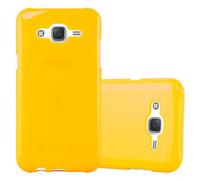 cadorabo Coque pour Samsung Galaxy J5 2015 en Jelly Jaune - Housse Protection Souple en Silicone TPU avec Anti-Choc et Anti-Rayures - Ultra Slim Fin Gel Case Cover Bumper