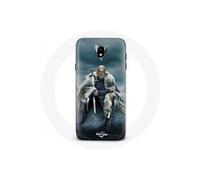 Coque pour Samsung Galaxy J5 2017 Vikings Série Saison 6 Ragnar Lothbrok logo V Epée Gris Fond Broui