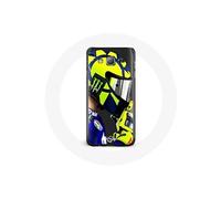 Coque pour Samsung Galaxy j5 Valentino Rossi Pilote de vitesse Casque Bleu Jaune