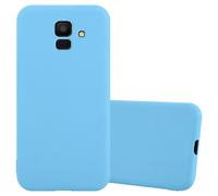 cadorabo Coque pour Samsung J6 2018 EU / J600 en Candy Bleu - Housse Protection Souple en Silicone TPU avec Anti-Choc et Anti-Rayures - Ultra Slim Fin Gel Case Cover Bumper