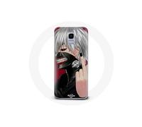 Coque pour Samsung Galaxy J6 2018 Tokyo Ghoul Kaneki Ken Masque Anime doigt
