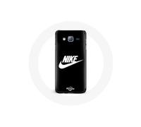 Coque pour Samsung Galaxy J7 2016 Nike Logo blanc fond Noir