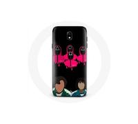 Coque pour Samsung Galaxy j7 2017 Squid Game Seong Gi hun et Kang Sae Byeok Masques Triangle carré et Cercle