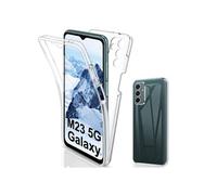 Coque pour Samsung Galaxy M13 4G / M23 5G - housse etui silicone gel fine 360 integrale (avant et arriere) + film ecran - TRANSPARENT -