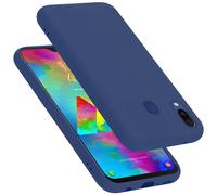 cadorabo Coque Compatible avec Samsung Galaxy M20, Étui Housse en Silicone- Coque pour Galaxy M20- Protection Antichoc, Anti-Empreintes- TPU Housse de Protection - Mat Liquid Blue