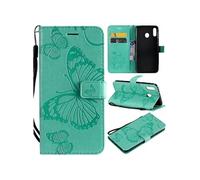 Coque pour Samsung Galaxy M20 ZURSANA Papillon de Protection Etui à Rabat en Cuir PU avec Porte-cartes Magnétique Compatible avec Samsung Galaxy M20