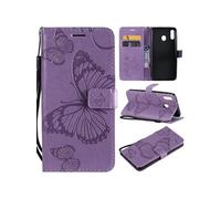 Coque pour Samsung Galaxy M20 ZURSANA Papillon de Protection Etui à Rabat en Cuir PU avec Porte-cartes Magnétique Compatible avec Samsung Galaxy M20