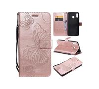 Coque pour Samsung Galaxy M20 ZURSANA Papillon de Protection Etui à Rabat en Cuir PU avec Porte-cartes Magnétique Compatible avec Samsung Galaxy M20