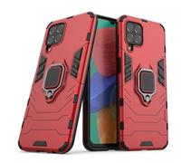 Coque pour Samsung Galaxy M33 5G Housse Antichoc avec Anneau Rotatif Aimant Etui Magnétique Rigide Dure Armure Bague Support Armure Renforcée (Samsung Galaxy M33 5G, Rouge)