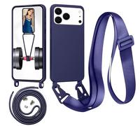 Coque pour Samsung Galaxy Note 10 Plus avec Bande,Coque pour Galaxy Note 10 Plus en Silicone avec Cordon pour l'enveloppe Coque pour Cordon Amovible réglable TPU Coque résistante aux Chocs,Bleu