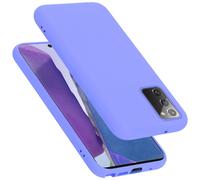 cadorabo Coque Compatible avec Samsung Galaxy Note 20, Étui Housse en Silicone- Coque pour Galaxy Note 20- Protection Antichoc, Anti-Empreintes- TPU Housse de Protection - Mat Liquid Light Purple